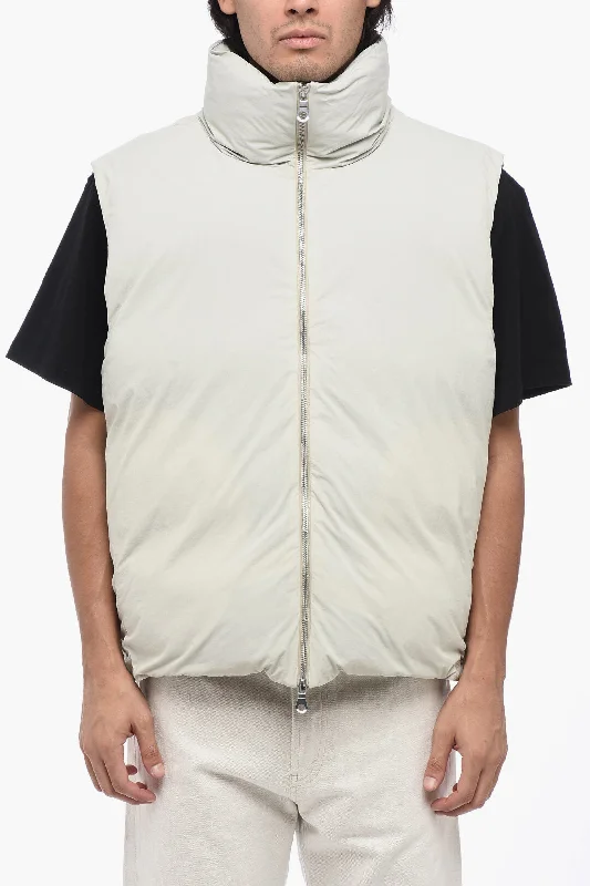 Studio Nicholson Padded Sleeveless Jacket with Zip Closure