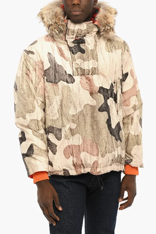 Woolrich Camouflage Down Padded Jacket