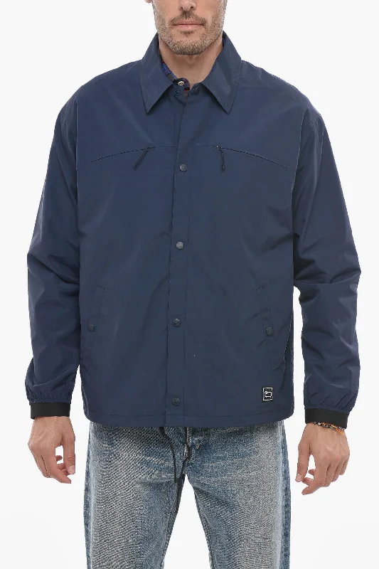 Woolrich Nylon MOUNTAIN STROLL Overshirt with Snap Buttons