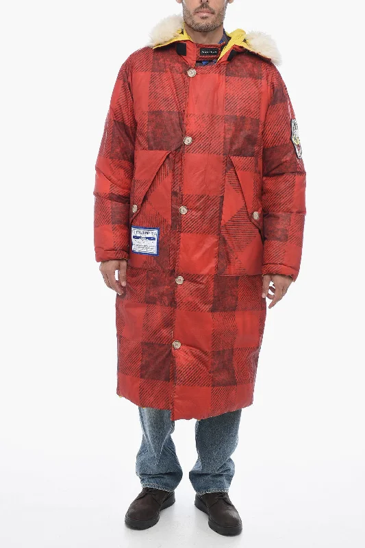 Woolrich Reversible Padded Coat with Real Fur