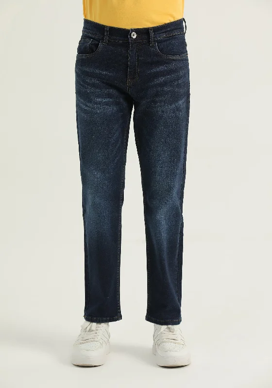 Navy Blue Denim Pant