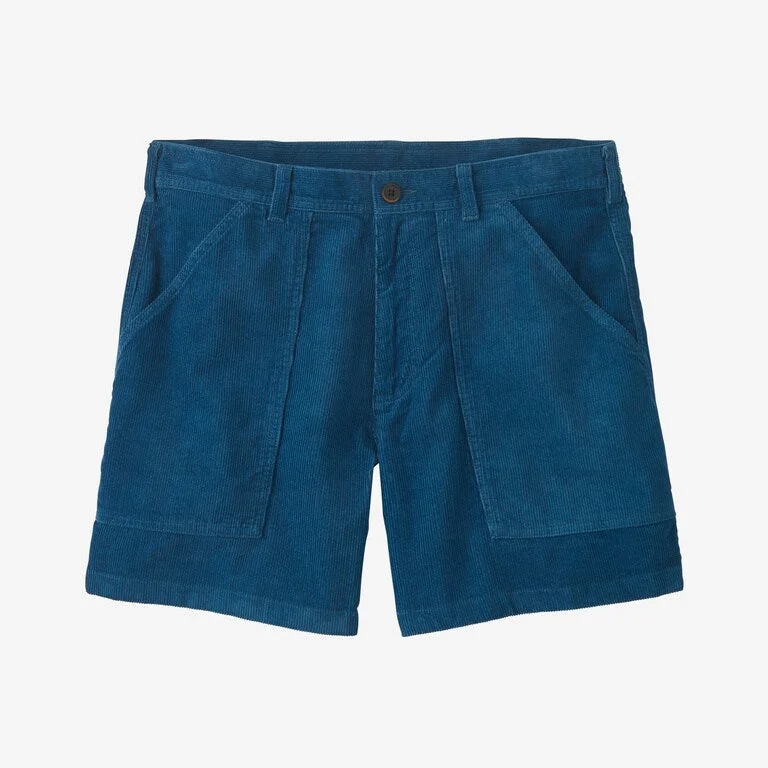 6" Organic Cotton Cord Utility Shorts (Wavy Blue)