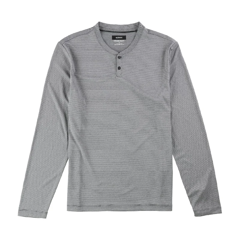 Alfani Mens Striped Henley Shirt