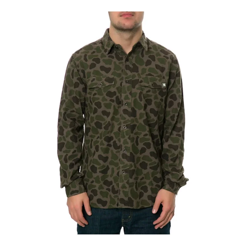 Ambig Mens The Beardo Ls Button Up Shirt