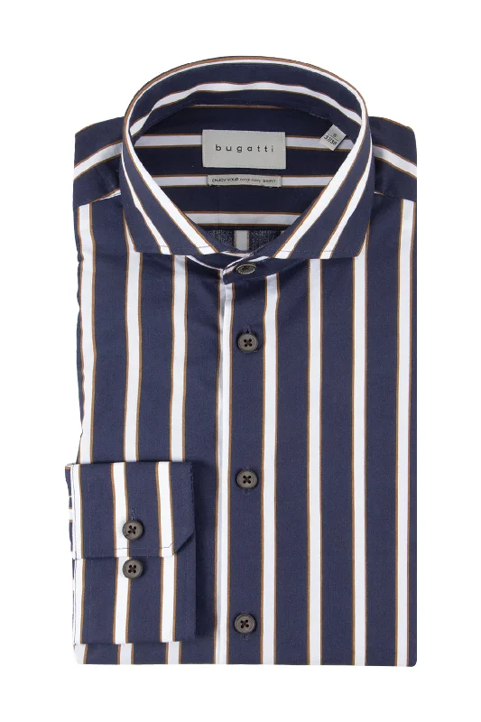 Bugatti Casual Stripe Shirt Navy