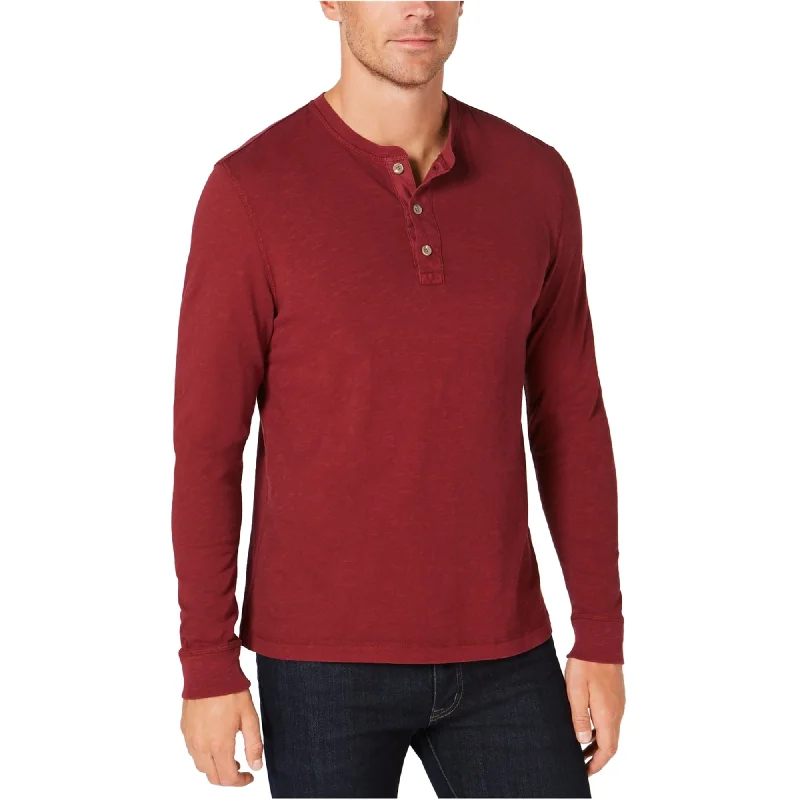 Club Room Mens Garment Dye Henley Shirt