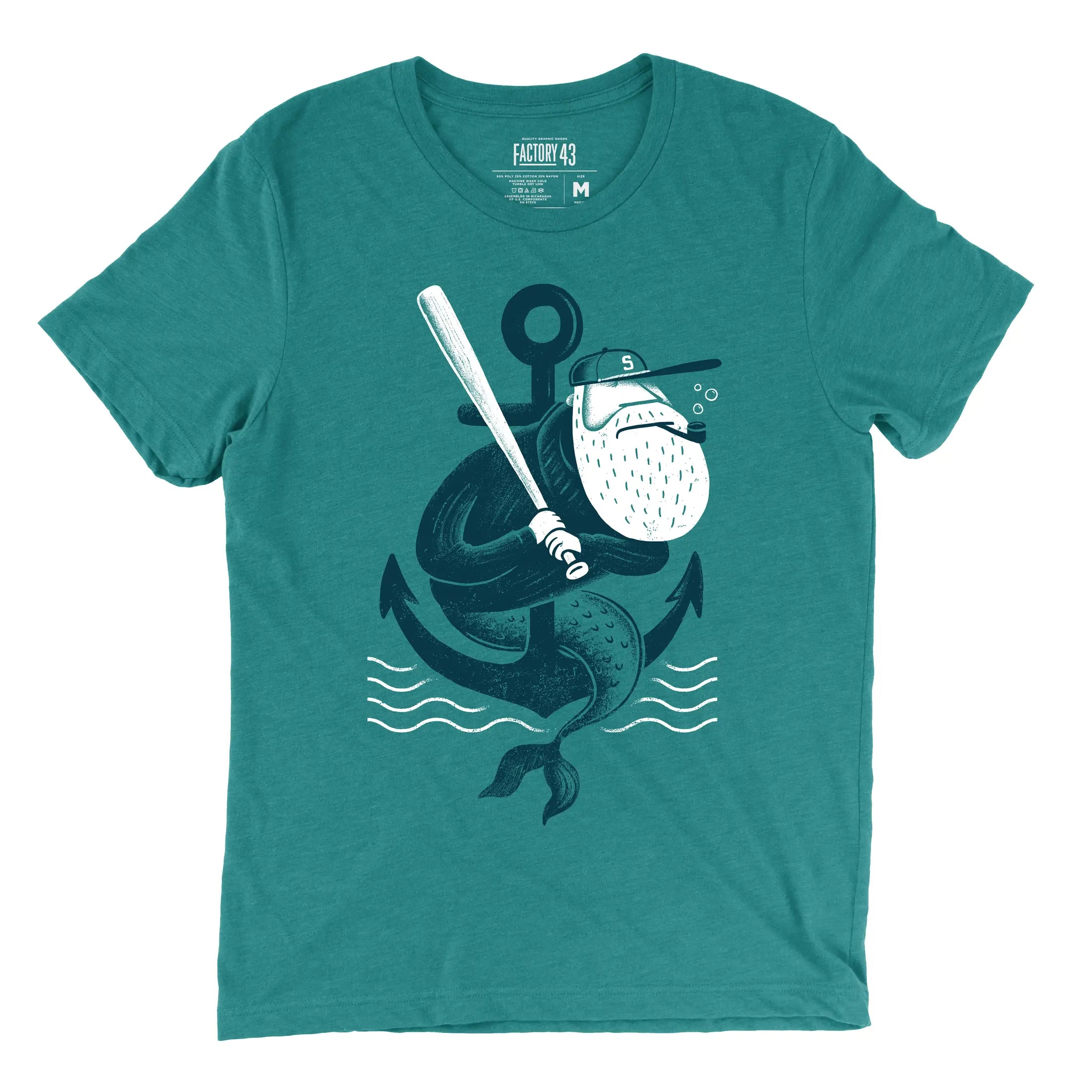 Factory 43 Salty Sea slim fit t-shirt teal