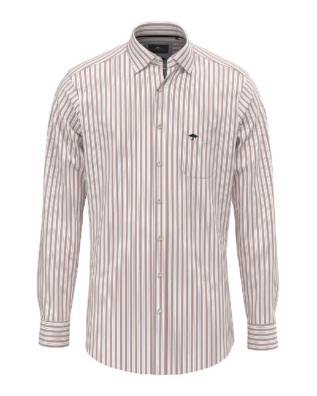 Fynch-Hatton Oxford Stripes Rust Shirt