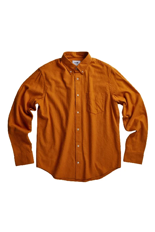 NN07 Levon Flannel Shirt Pumpkin