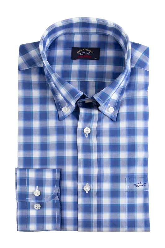 Paul & Shark Check Shirt Blue