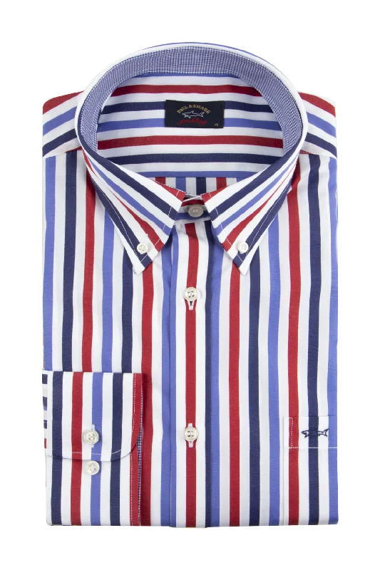 Paul & Shark Classic Stripe Shirt Red