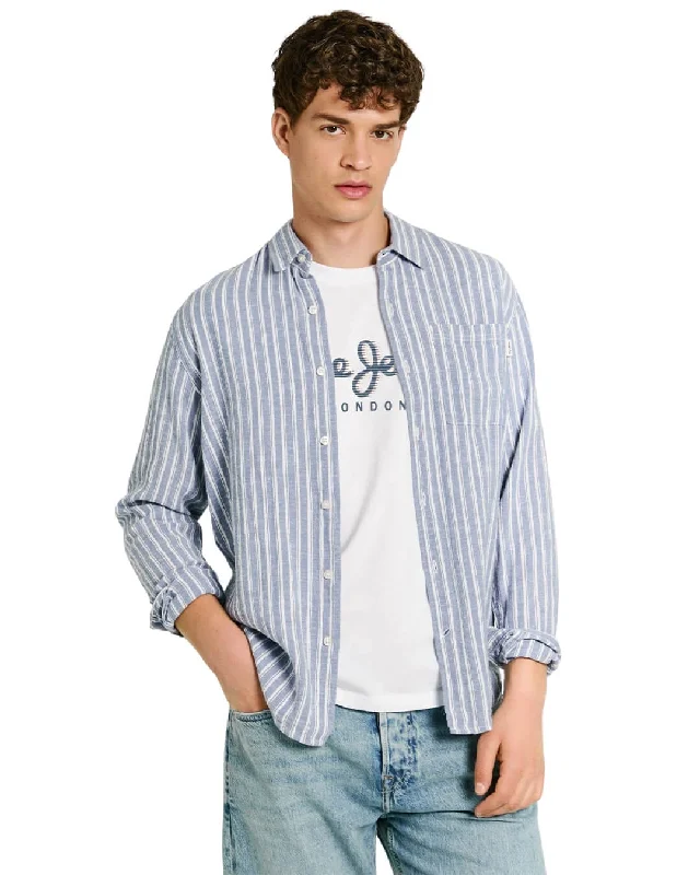 Pepe Jeans Blue Striped Mosey Shirt