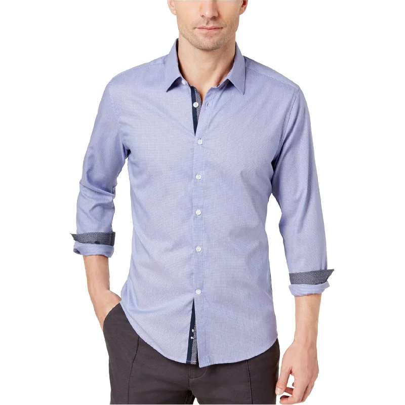 Ryan Seacrest Mens Micro-Pattern Button Up Shirt