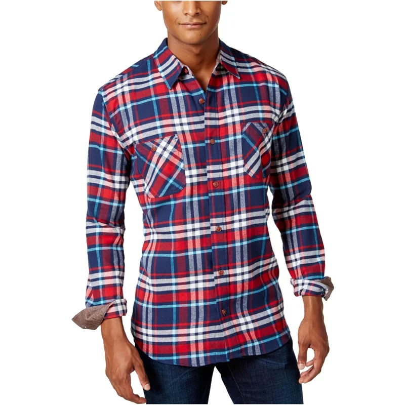 Weatherproof Mens Vintage Plaid Flannel Button Up Shirt