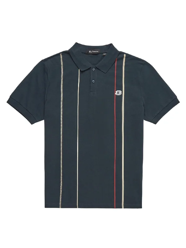 Ben Sherman Men's Plus Size Vertical Stripe Polo 2XL to 5XL