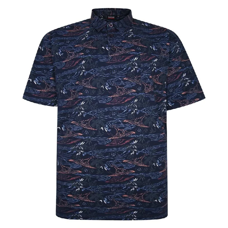 Classic Styles Espionage Mens Big Size Pure Cotton Men's All Over Printed Jersey Polo Shirt(P177)