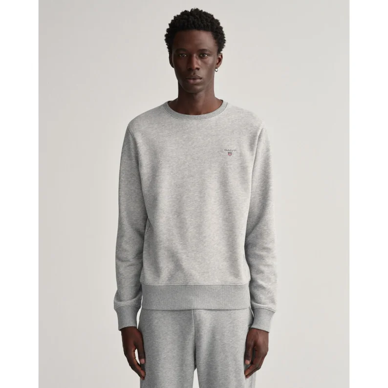 GANT Original Crew Neck Sweatshirt 2046072 GREY MELANGE