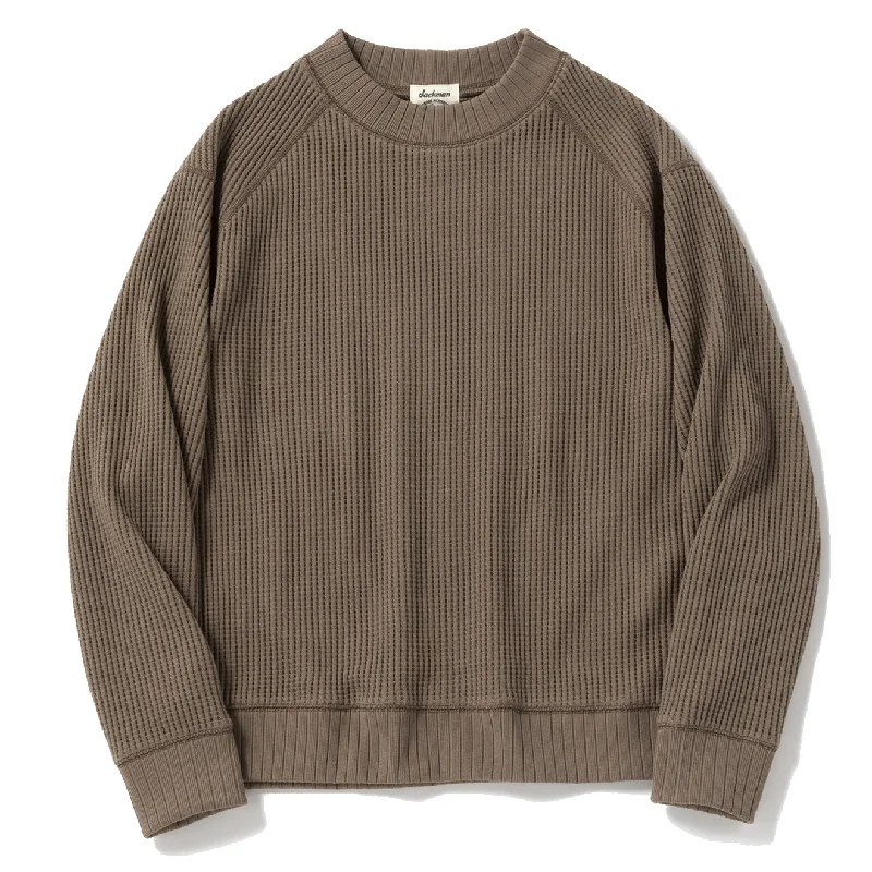 Jackman Waffle Mid-Neck Taupe