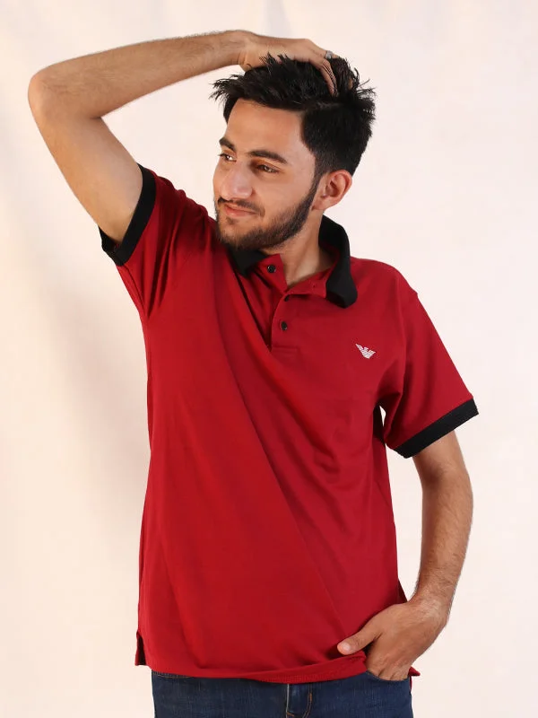 SN Men's Polo T-Shirt Red