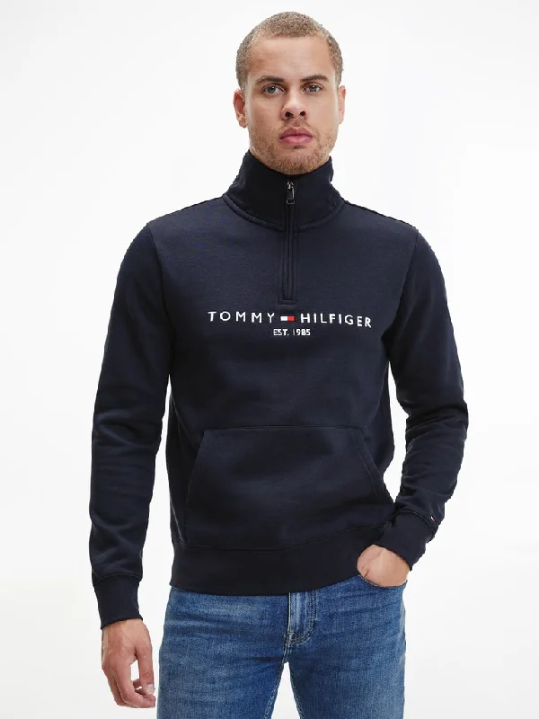 Logo Mockneck in Navy