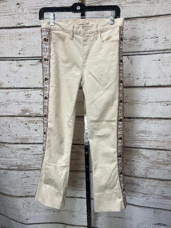 Cream Pants Designer Tory Burch, Size 2