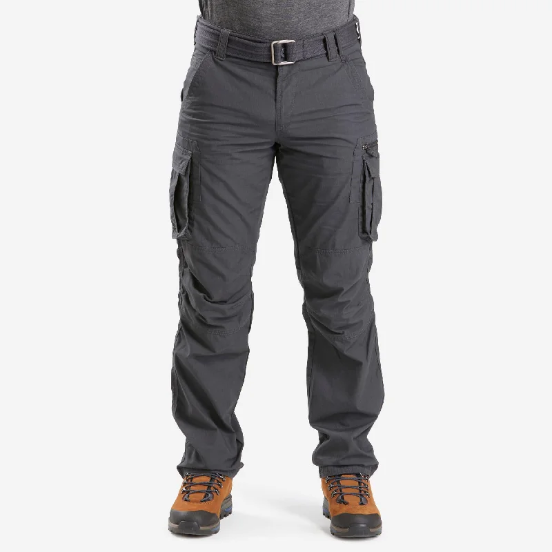 Forclaz Men's Travel Backpacking Cargo Pants - TRAVEL 100 Grey