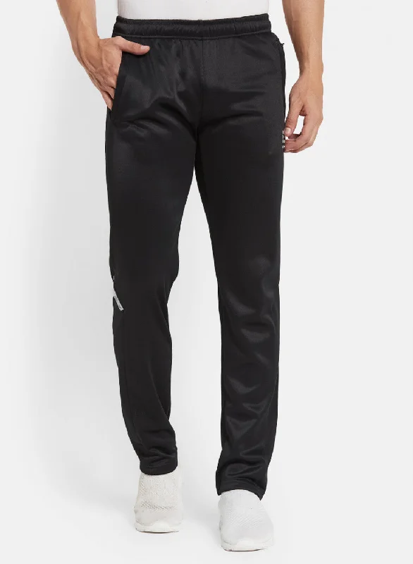 Men Black Solid Trackpant