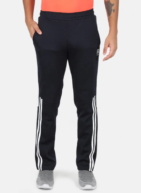 Men NAvy Blue Solid Trackpant