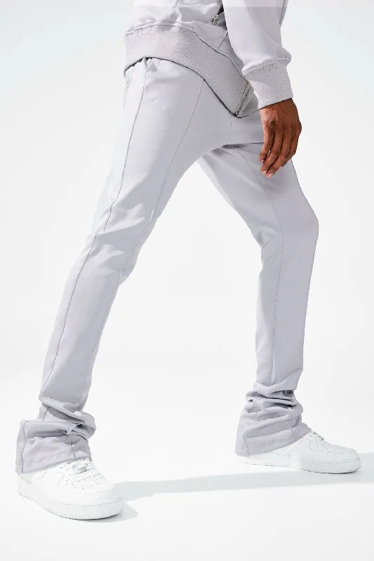 Calabria Stacked Track Pants (Cement)