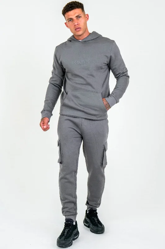 Compton Street Cargo Fleece Tracksuit - Pewter