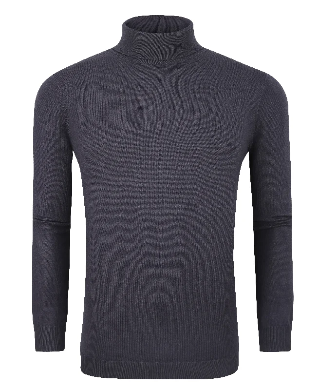 Tom Baine Slim Fit Performance Cotton Turtle Neck