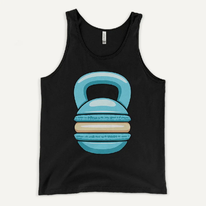 Blue Macaron Kettlebell Design Men’s Tank Top