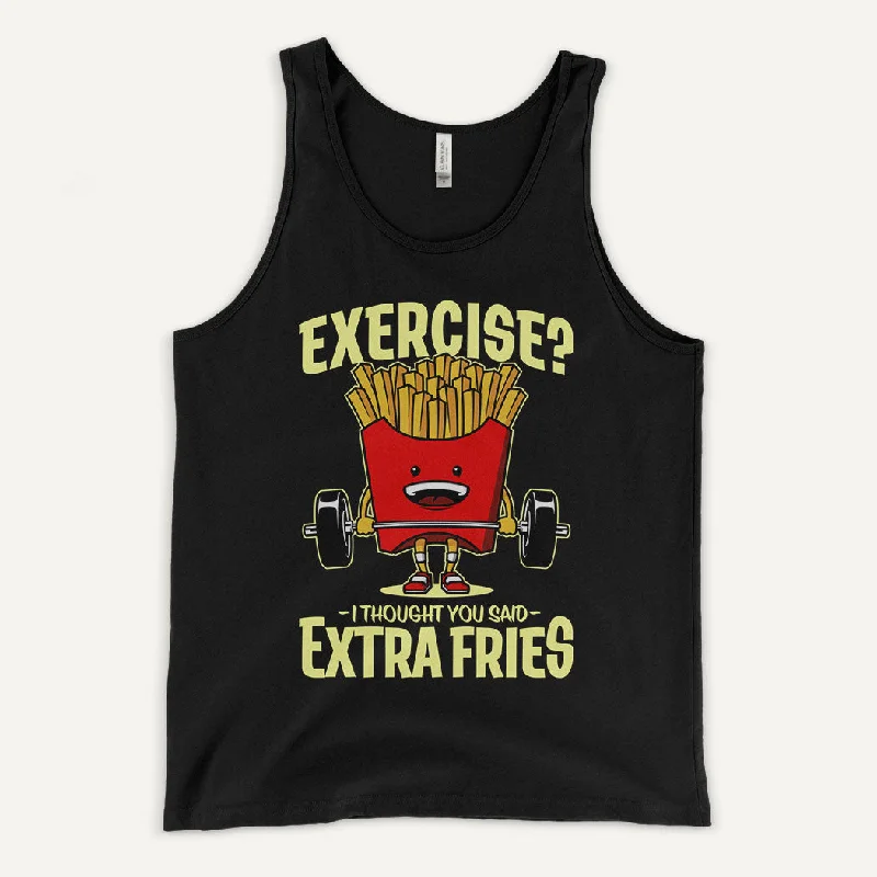 Exercise I Thought You Said Extra Fries Men's Tank Top