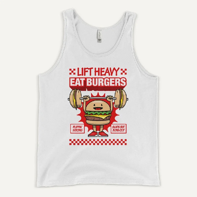 Lift Heavy Eat Burgers Men’s Tank Top