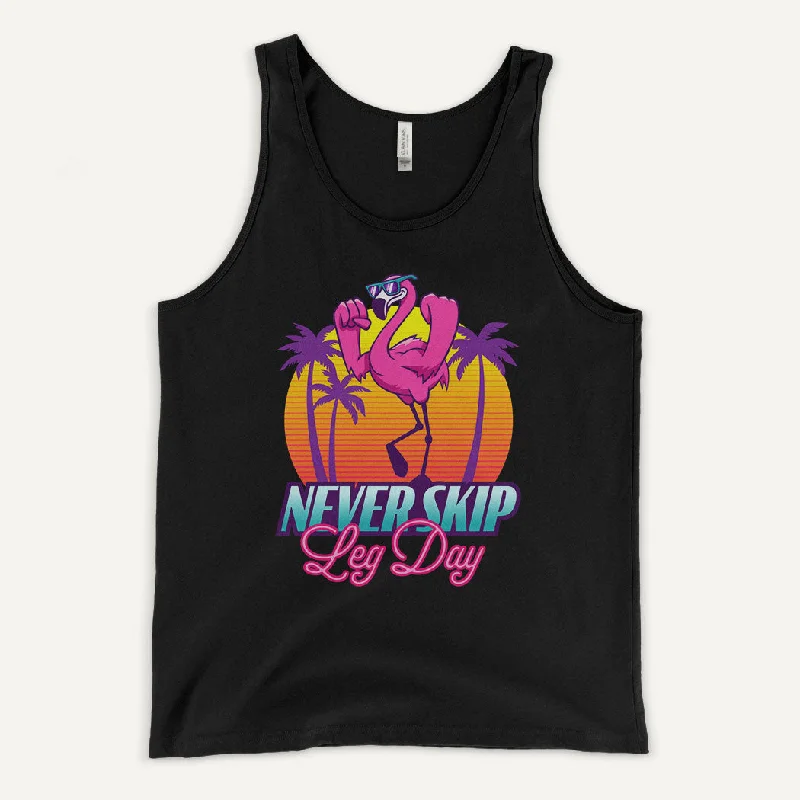 Never Skip Leg Day Flamingo Men’s Tank Top