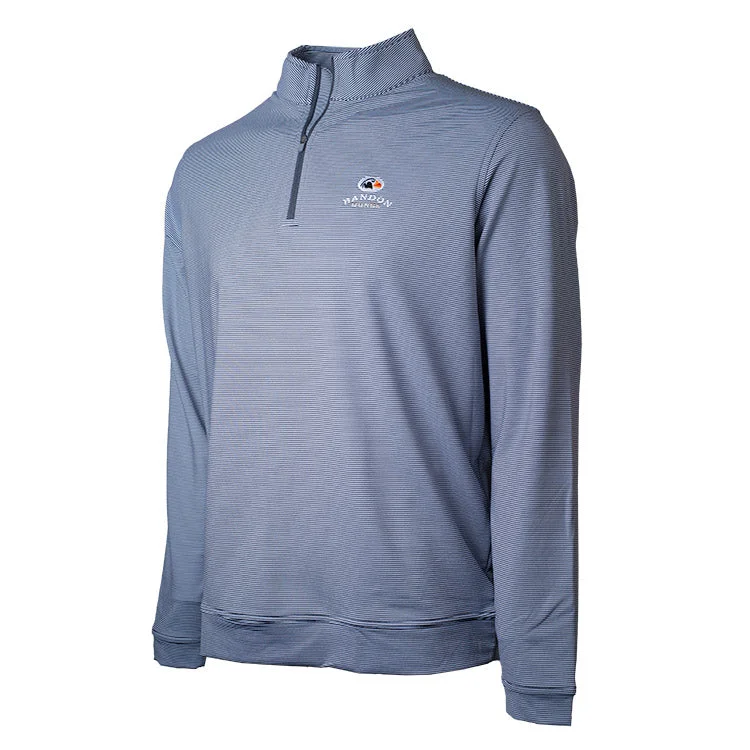 Perth Sugar Stripe Performance 1/4 Zip- All Logos