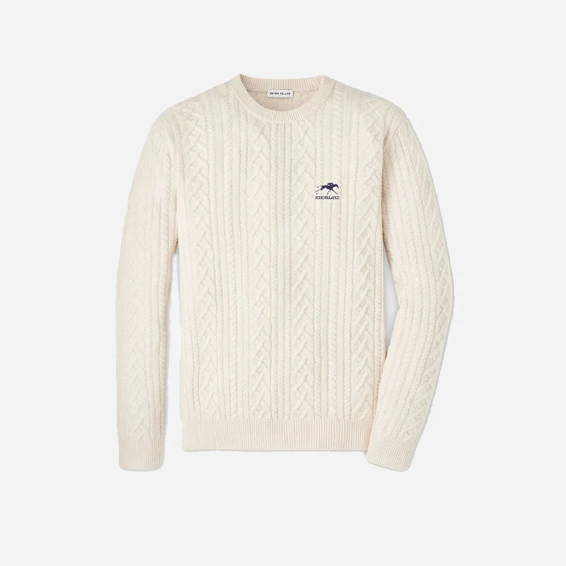 Sports Gear Peter Millar Keeneland Men's Crescent Ridge Cable Crewneck