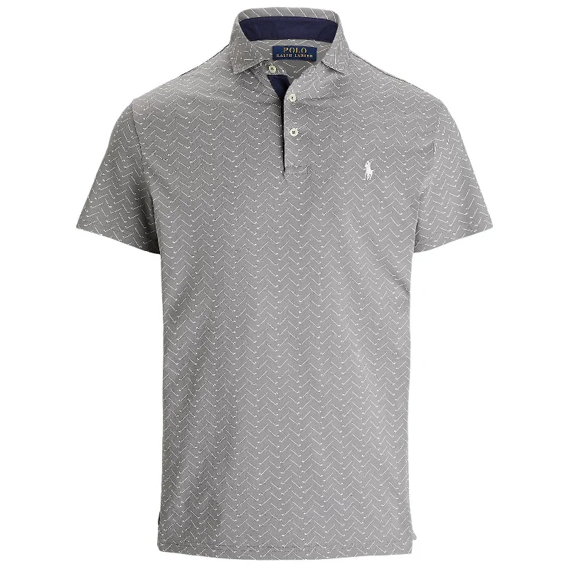 Polo Golf Tailored Fit Cotton Knit Polo Peak Grey - AW24