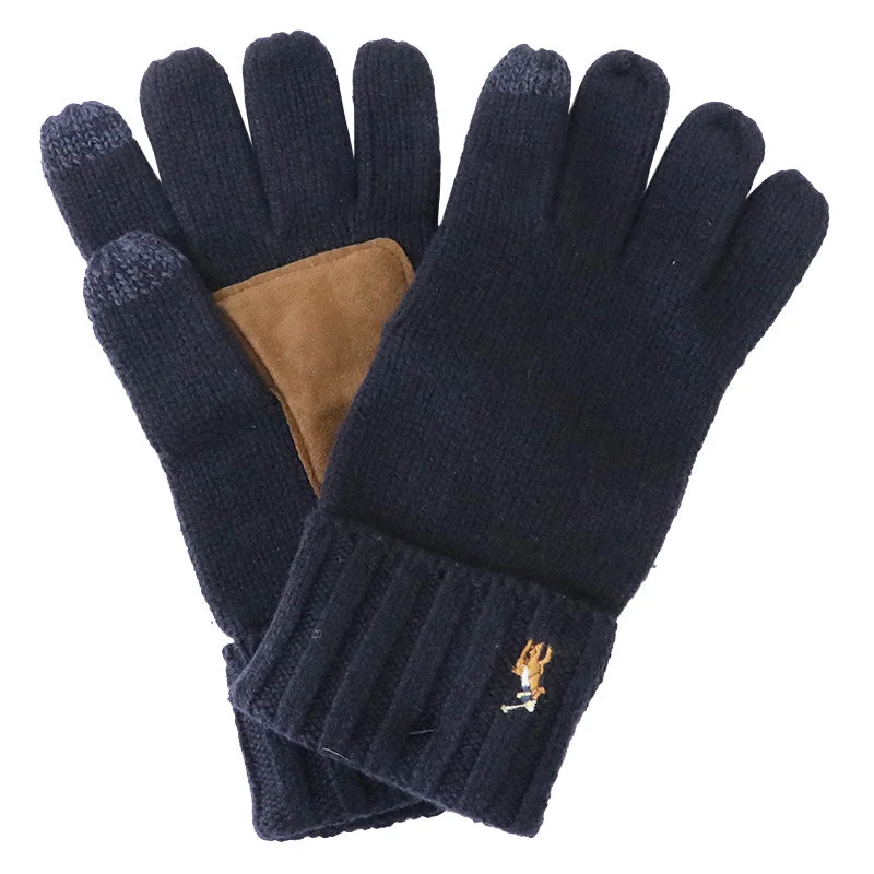 POLO RALPH LAUREN『SIGNATURE MERINO TOUGH GLOVES W/LEATHER PATCH』(Hunter Navy)