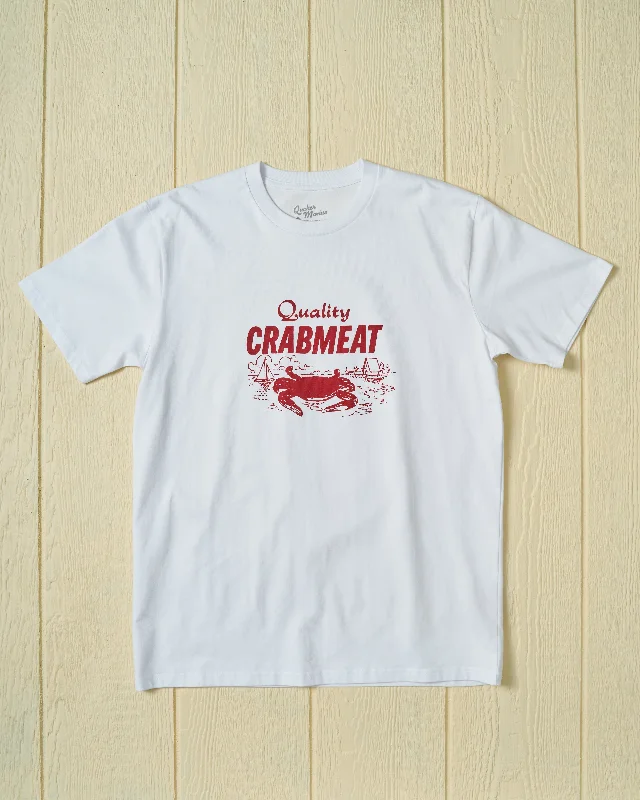 Quality Crabmeat Tee in White