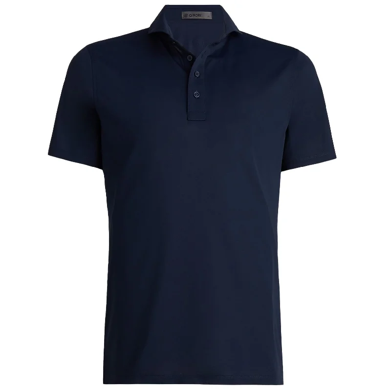 Rib Gusset Tech Pique Polo Twilight Navy - AW24