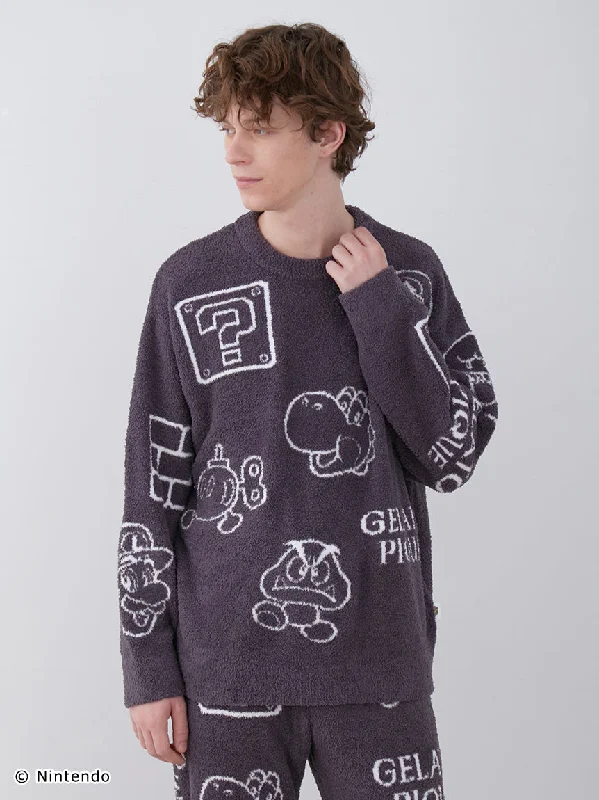 SUPER MARIO™️ MENS Baby Moco Character Patterned Jacquard Pullover