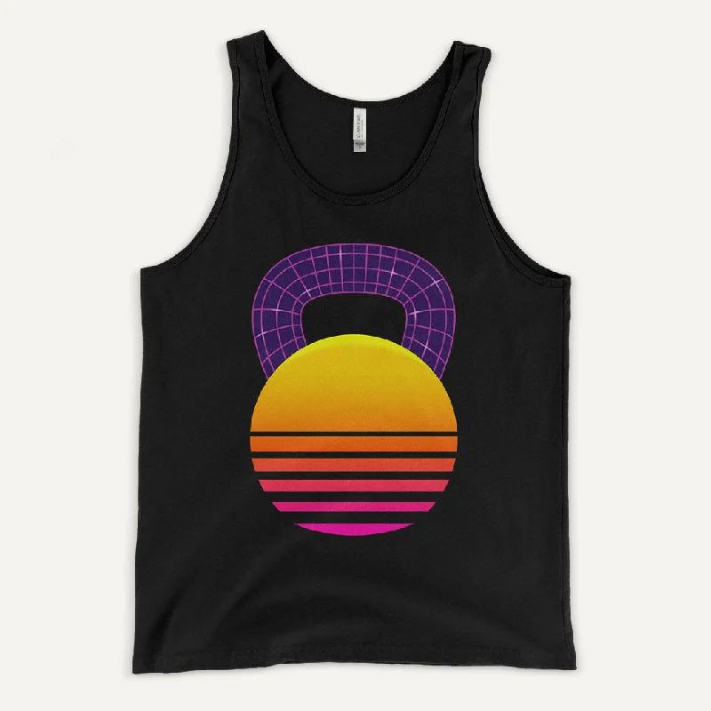 Synthwave Kettlebell Design Men’s Tank Top