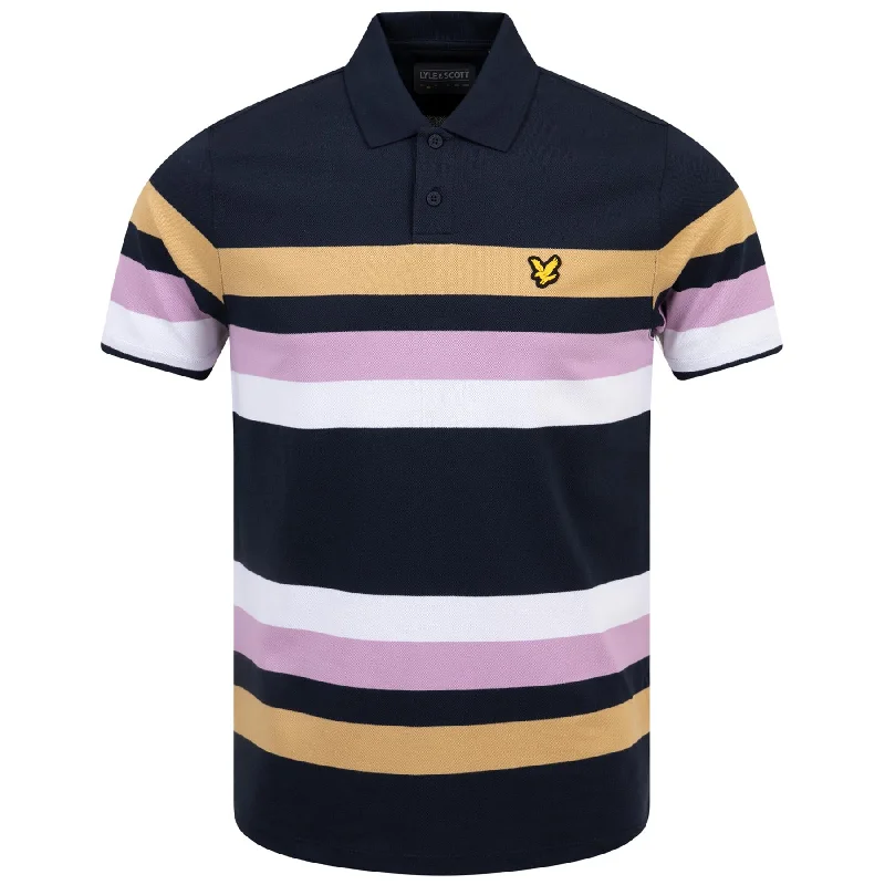 Team Striped Polo Dark Navy - AW23