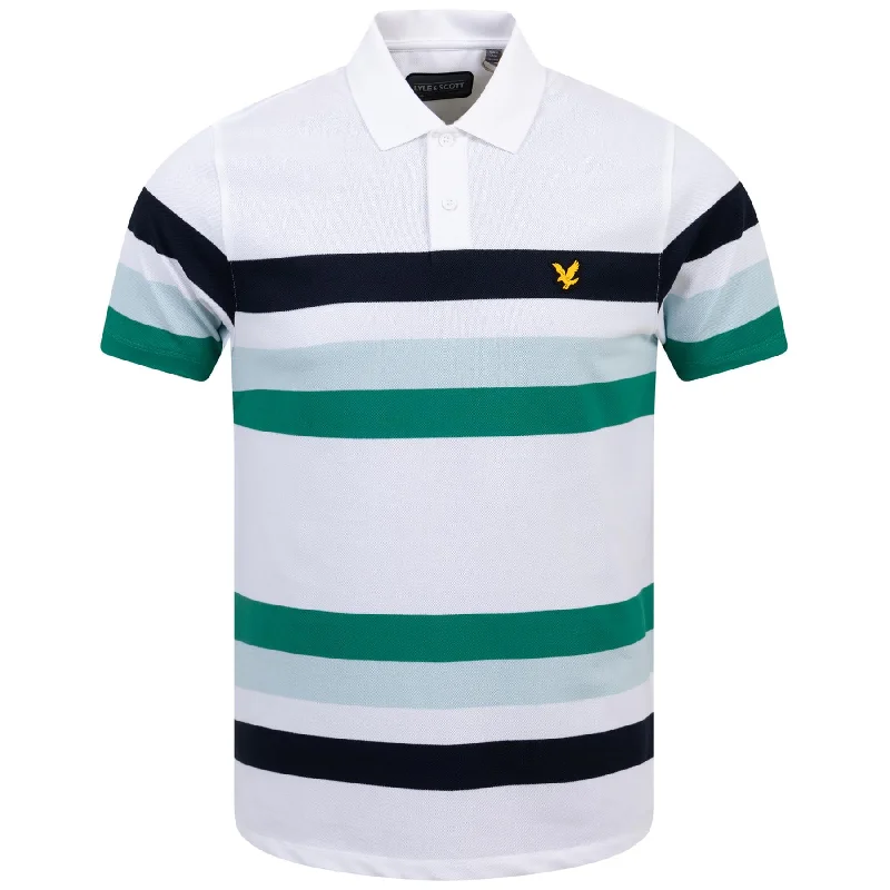 Team Striped Polo White - AW23