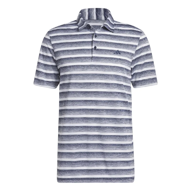 Two-colour Stripe Regular Fit Pique Polo Navy/White - SS24